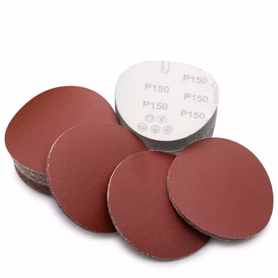 Trägerfolie Schleifpapier Factory Red 5 Zoll 125 Rund Klettverschluss Holzmöbel Automobil Polieren Selbstklebendes Schleifschleifpapier